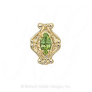 GS200 PD - 14 Karat Gold Peridot Slide 